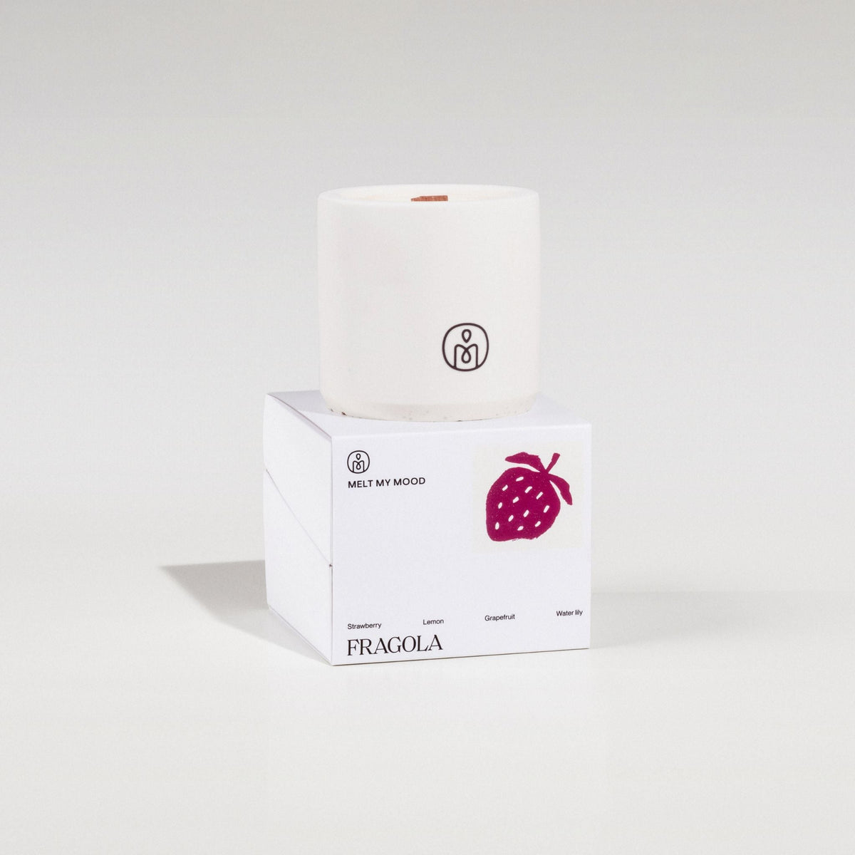Gyümölcsös Fragola gyertya természetes szójaviaszból, friss eper aromával