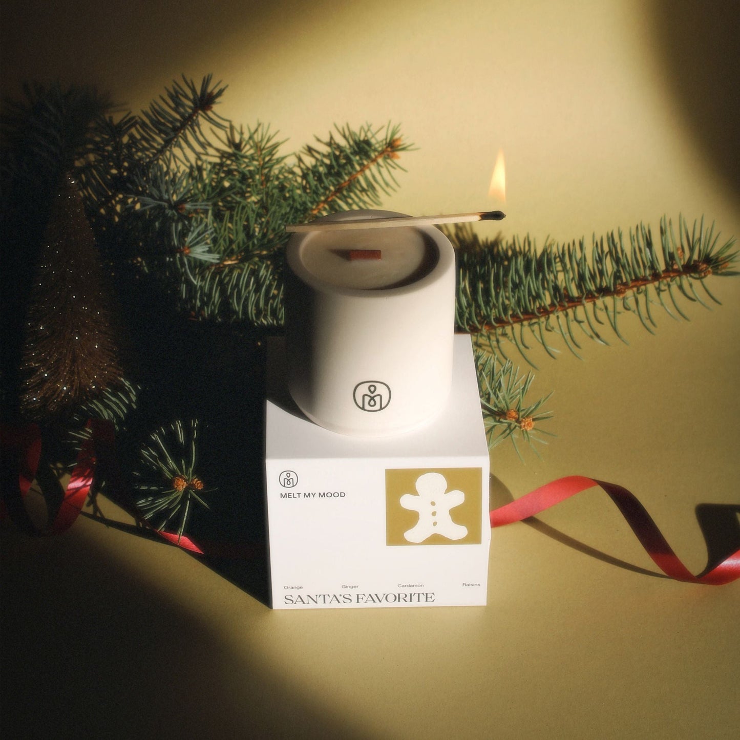 Ünnepi Santa’s Favorite szójagyertya természetes viasszal és meleg téli aromákkal